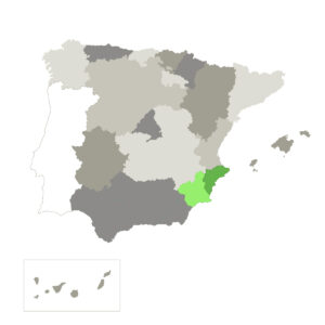 Mapa España Murcia y Alicante