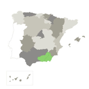 Mapa España Almeria y Granada